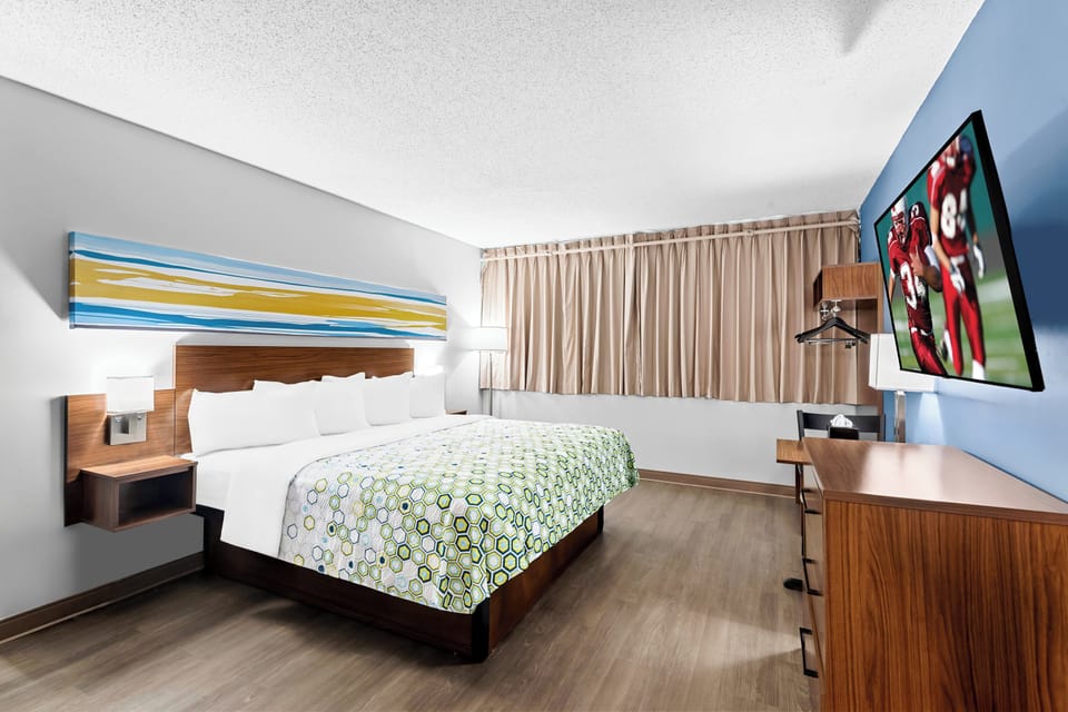 Blackout drapes, iron/ironing board, rollaway beds, free WiFi