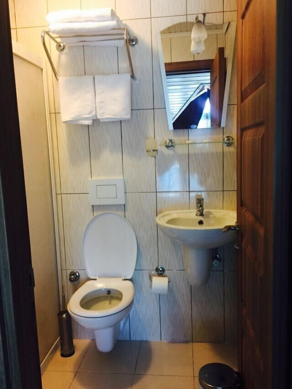 Shower, free toiletries, hair dryer, slippers