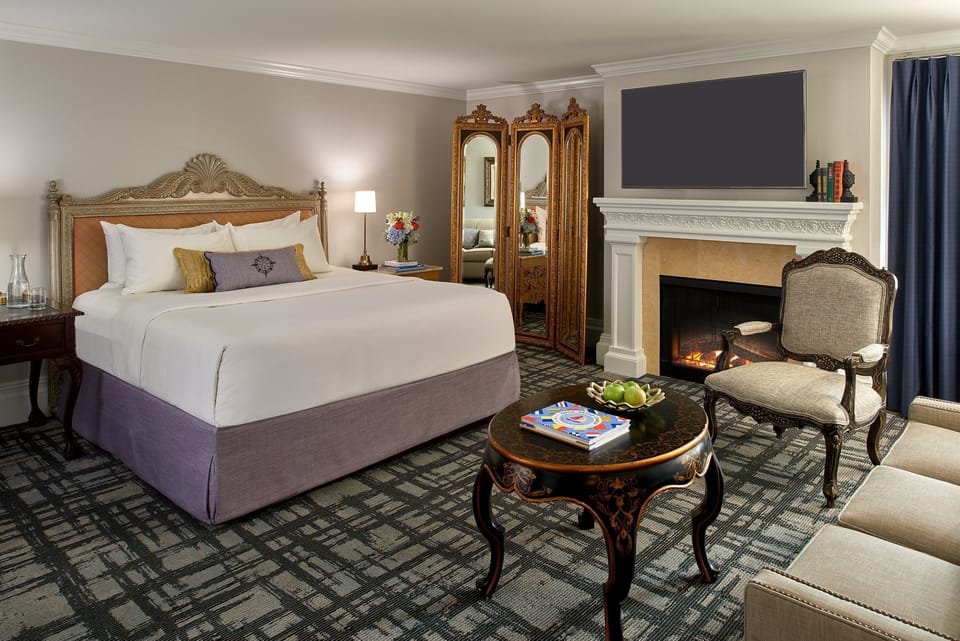 Premium bedding, down comforters, pillowtop beds, in-room safe