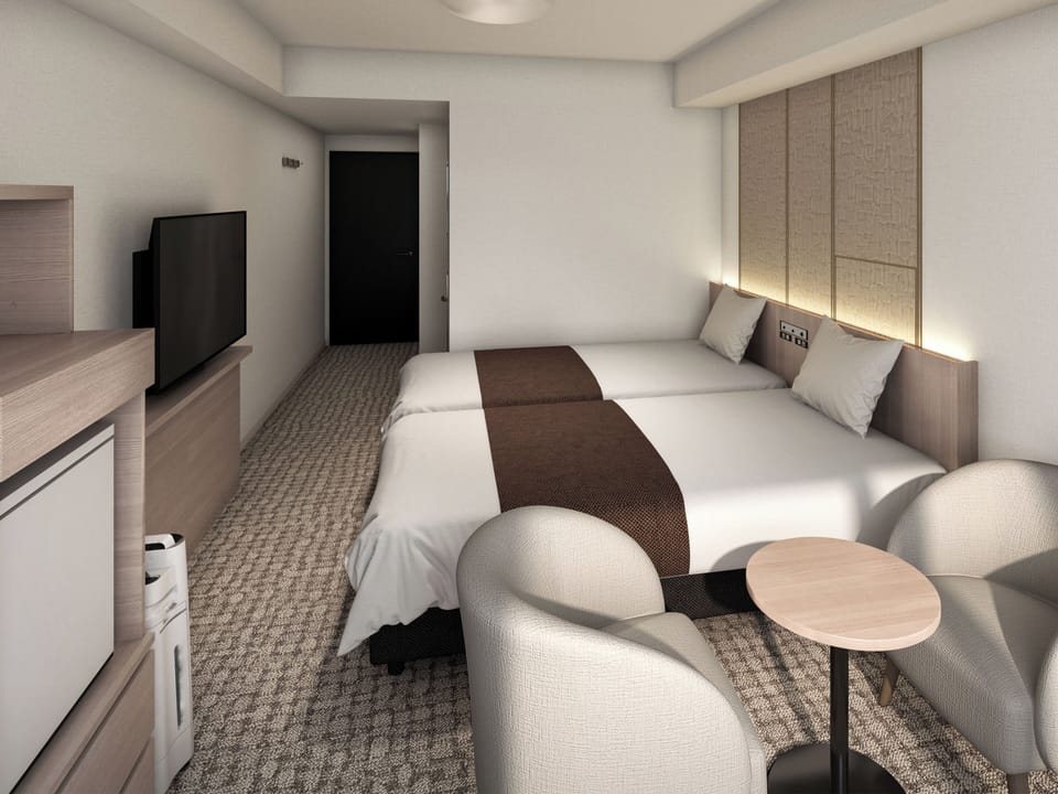 Standard Twin Room, Non Smoking | Down comforters, blackout drapes, iron/ironing board, free WiFi