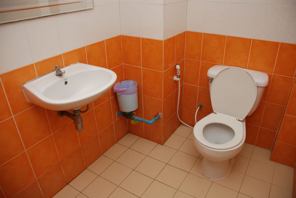 Shower, free toiletries, towels
