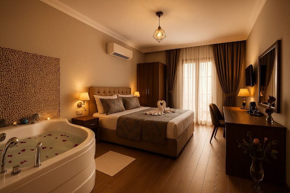 Deluxe Room with Jacuzzi | Premium bedding, soundproofing, free WiFi, bed sheets