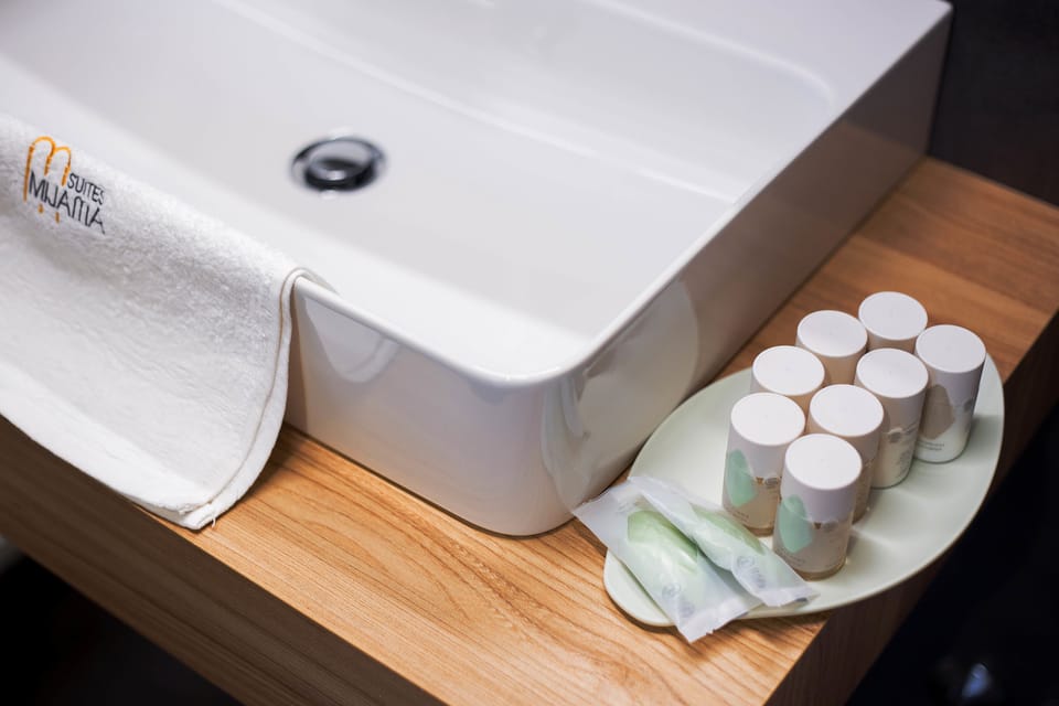 Suite | Bathroom | Shower, free toiletries, hair dryer, bathrobes