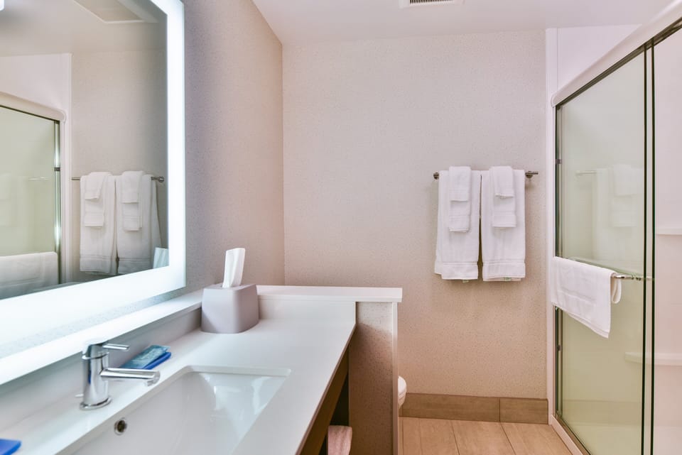Free toiletries, hair dryer, towels