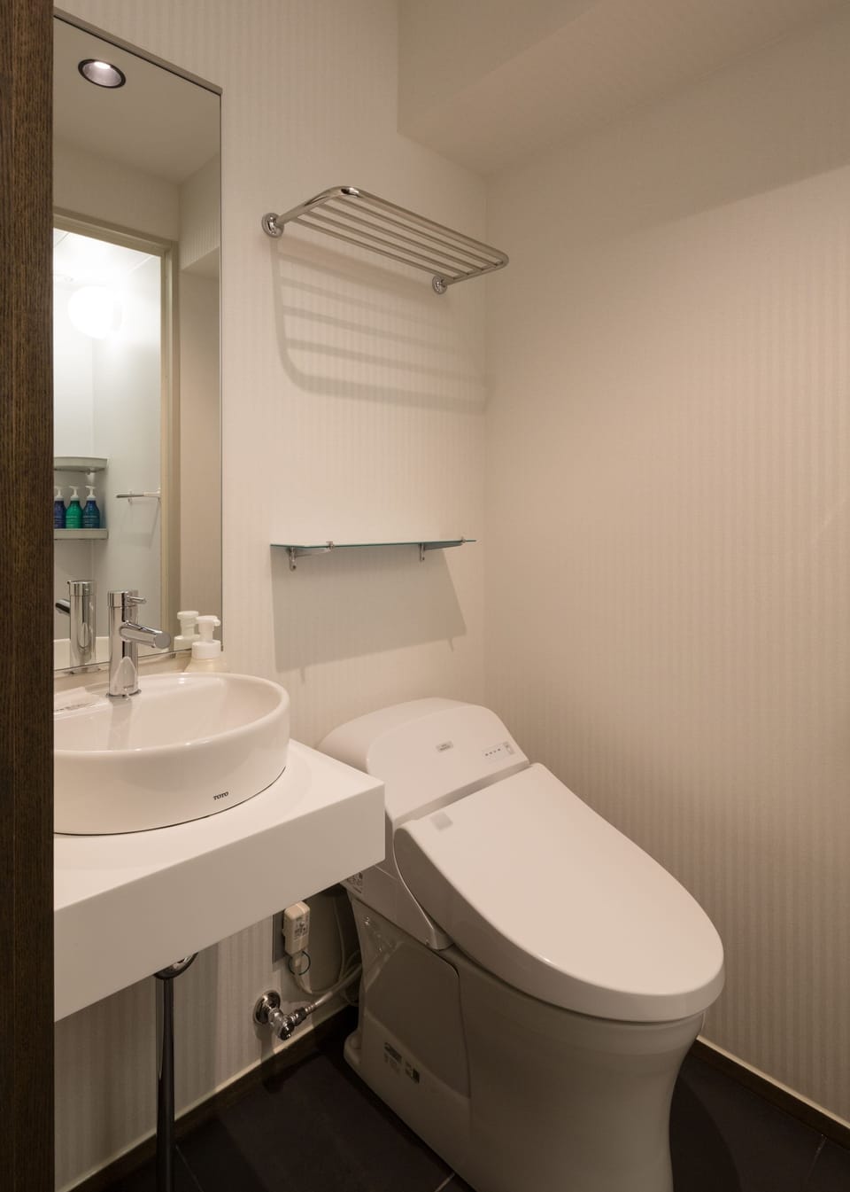 Free toiletries, hair dryer, slippers, electronic bidet
