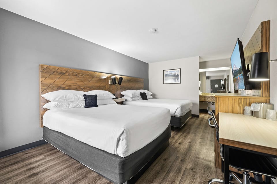 Premium Room, 2 Queen Beds, Non Smoking | Blackout drapes, iron/ironing board, free WiFi, bed sheets