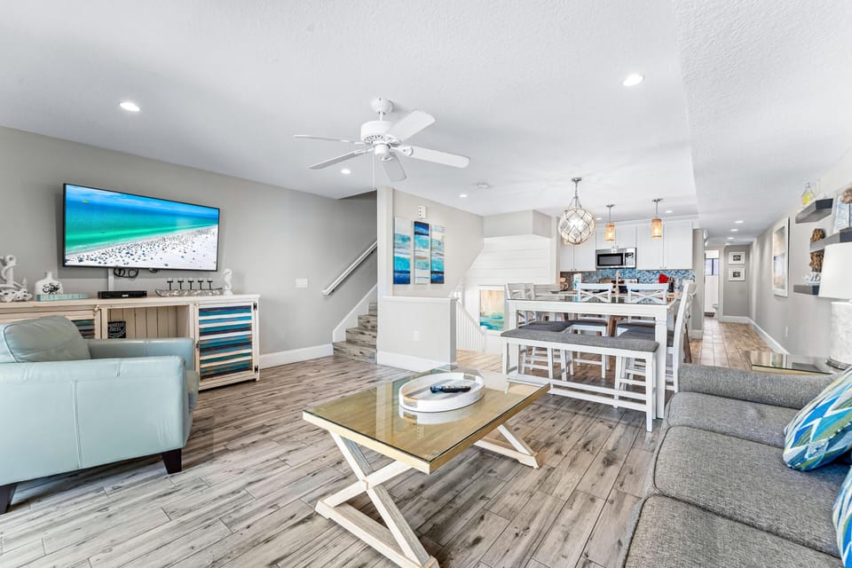 Townhome, Multiple Beds, Ocean View (Fanta-Sea 49) | Living area | Flat-screen TV
