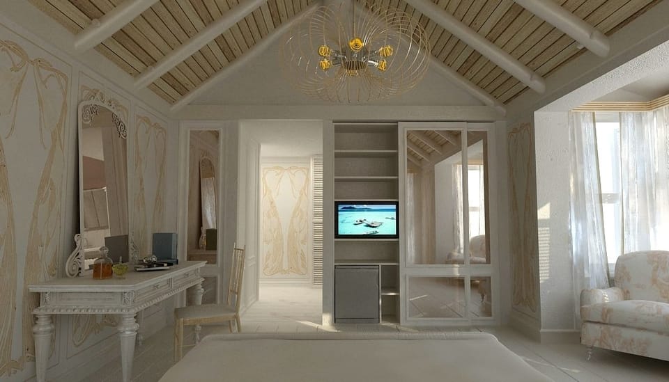 Exclusive Double Room, Pool View | Living area | LCD TV