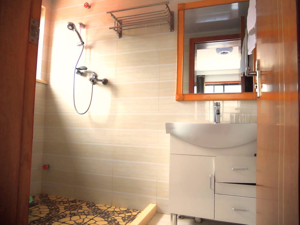 Double Room | Bathroom | Shower, free toiletries, hair dryer, slippers