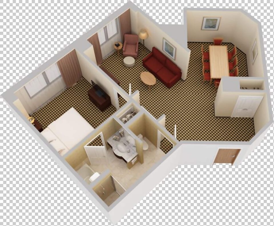 One Bedroom Conference Suite, One King Bed | Floor plan