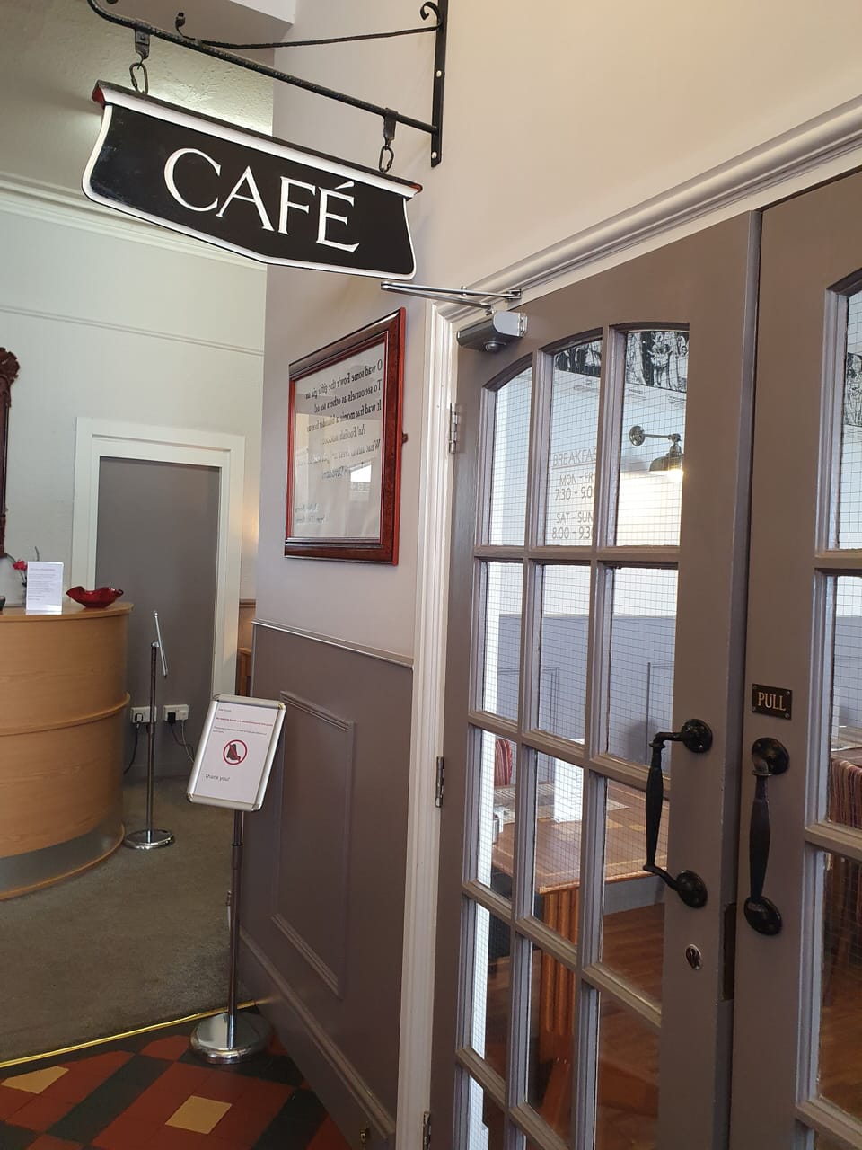 Daily English breakfast (GBP 12.50 per person)