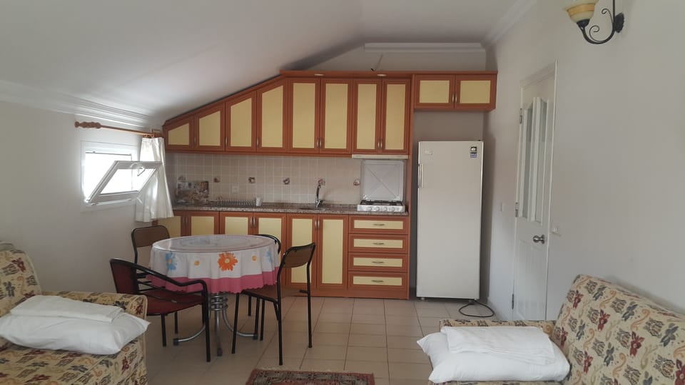 Apartment, Partial Sea View | Private kitchen | Shared fridge