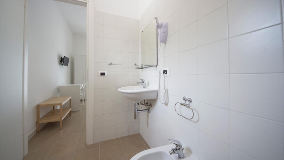 Shower, free toiletries, hair dryer, bidet