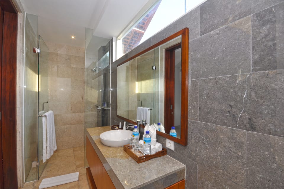 Ocean View Suite | Bathroom | Shower, rainfall showerhead, free toiletries, hair dryer