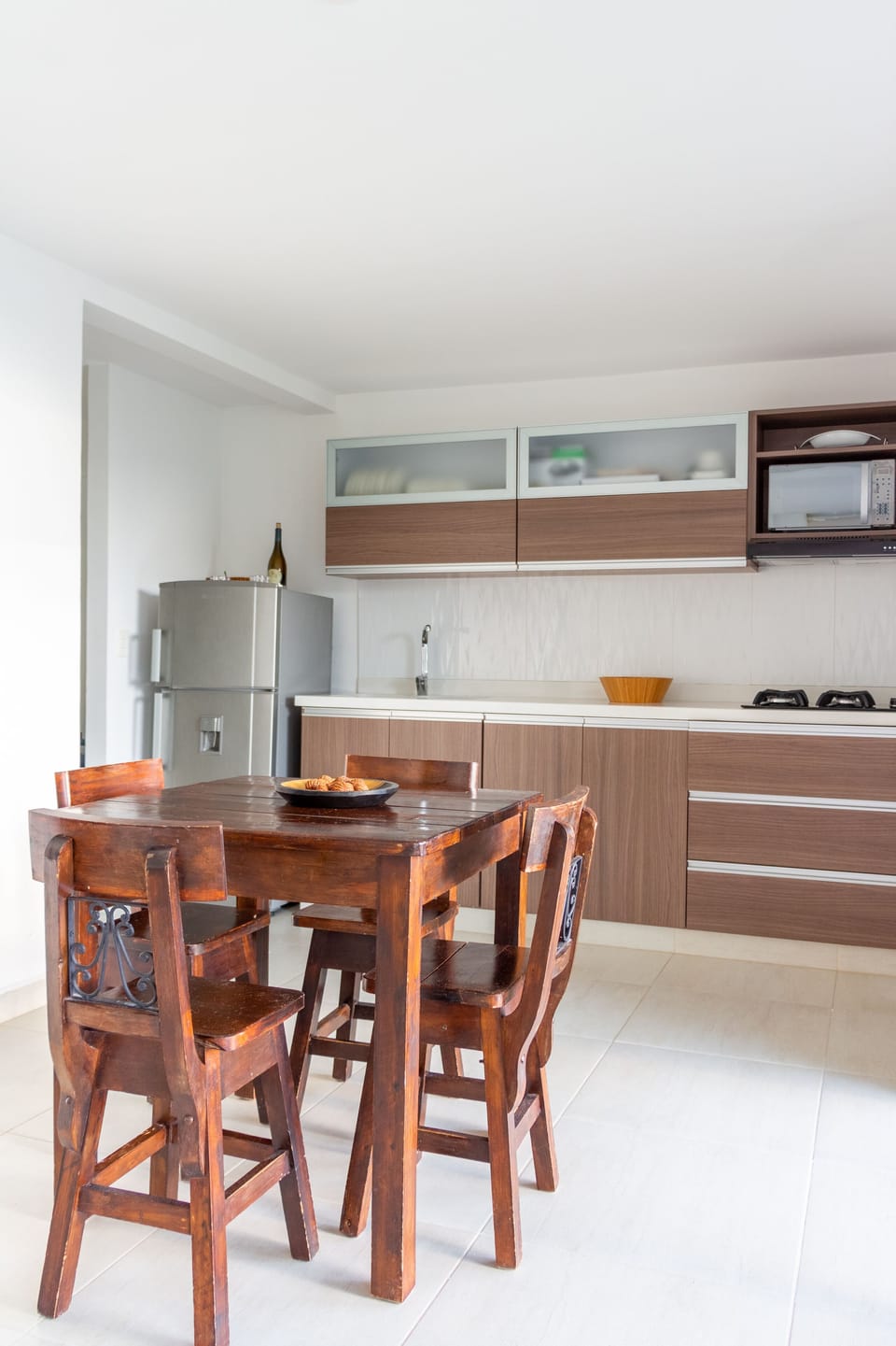 Exclusive Apartment, Refrigerator & Microwave, Pool View | Private kitchen