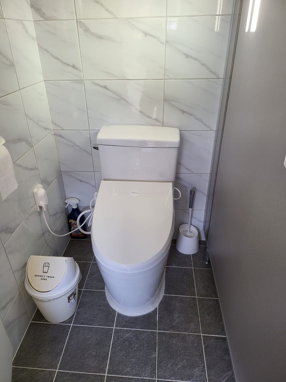 Shower, free toiletries, hair dryer, slippers