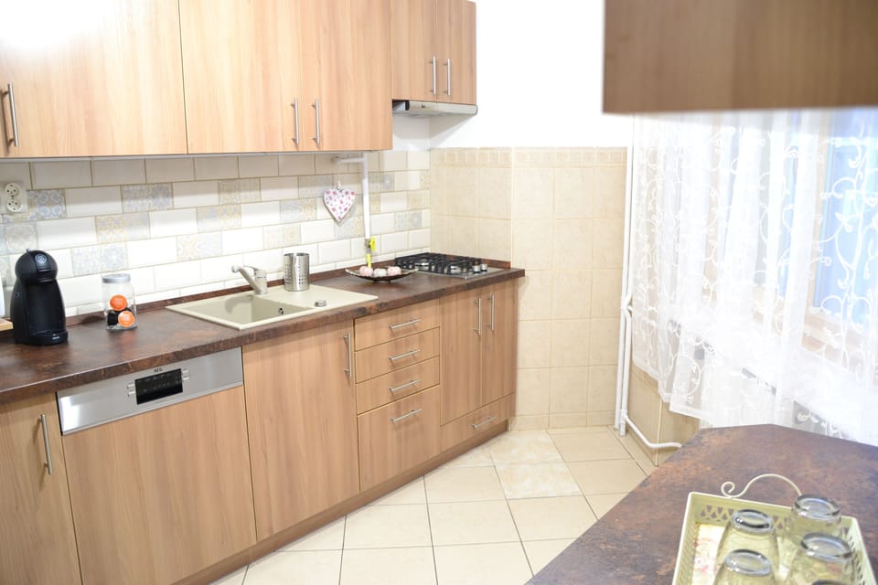 Family Apartment, 4 Bedrooms, Kitchen, Courtyard Area | Private kitchen | Full-size fridge, microwave, stovetop, dishwasher
