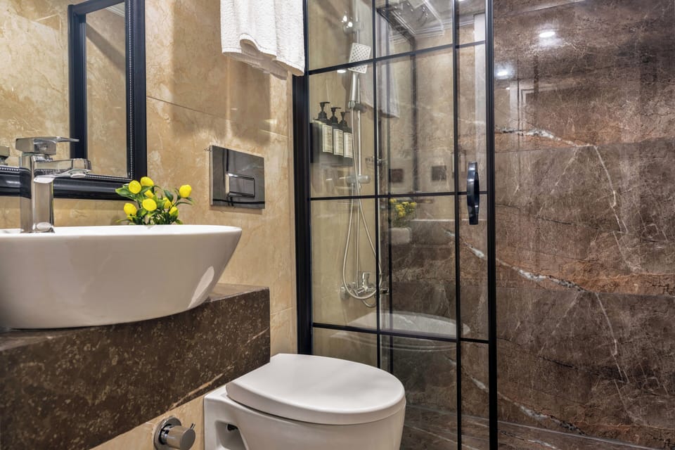 Basic Double or Twin Room | Bathroom | Shower, free toiletries, hair dryer, slippers