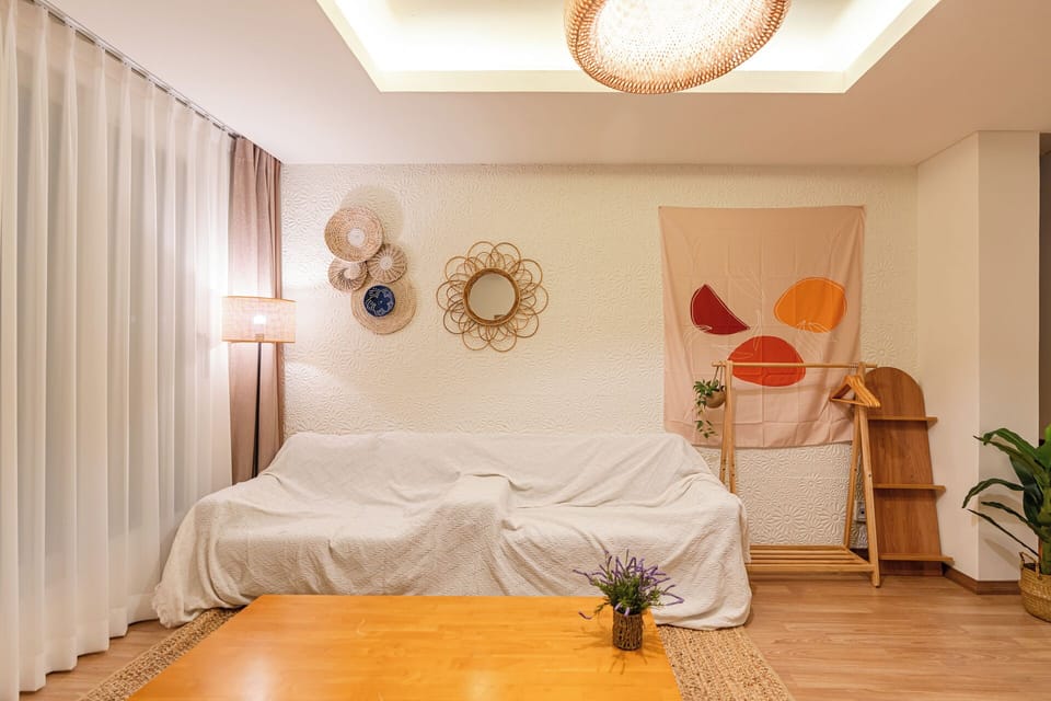Family House, Multiple Beds, 2 Bathrooms, Garden View (45py Andante) | Living area | 123-cm LED TV with cable channels, TV, heated floors