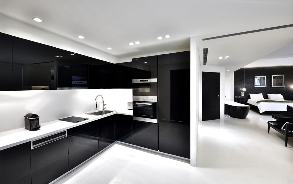 Loft | Private kitchen | Fridge, microwave, oven, stovetop