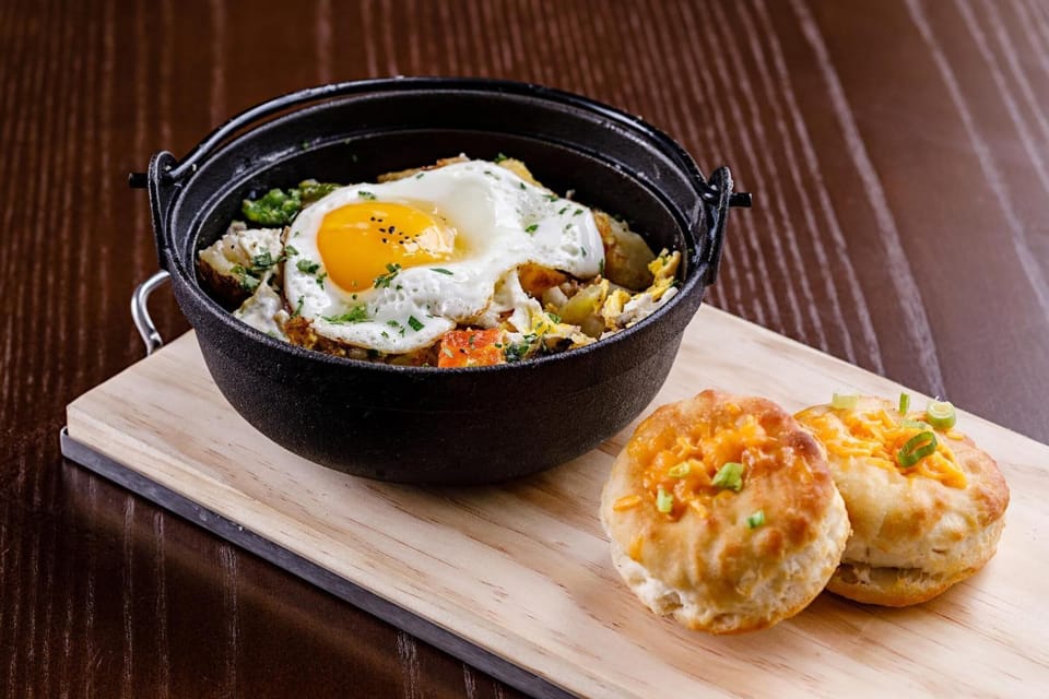 Breakfast, lunch and dinner served