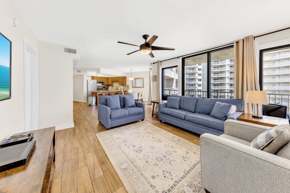 Premium Condo, 3 Bedrooms, Balcony | Living room | Flat-screen TV