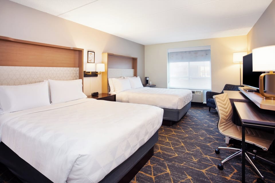 In-room safe, desk, iron/ironing board, free cribs/infant beds