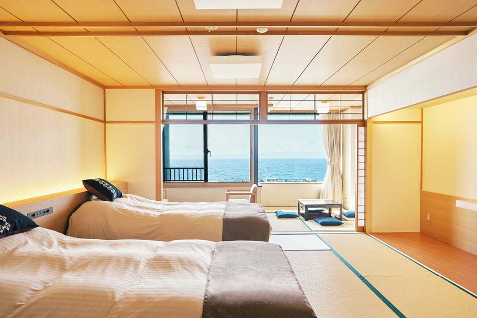 Japanese-Western-style Twin Room, Non Smoking | In-room safe, laptop workspace, iron/ironing board (on request)