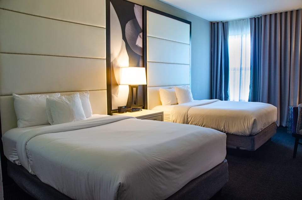 Room, 2 Queen Beds, Accessible, Non Smoking (Mobility) | Egyptian cotton sheets, premium bedding, down comforters, pillowtop beds
