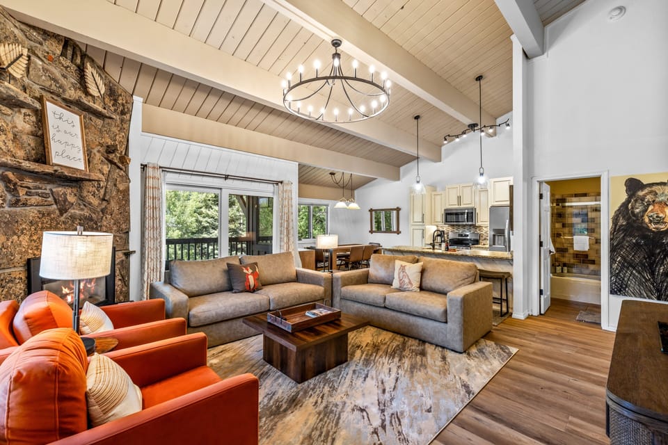 Townhome, 4 Bedrooms | Living area | Flat-screen TV, DVD player