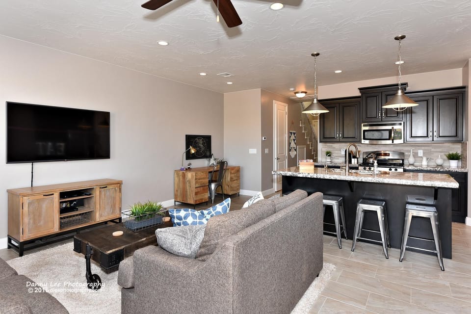 House, Multiple Beds, Golf View (Another Day In Paradise) | Living area | Flat-screen TV, DVD player