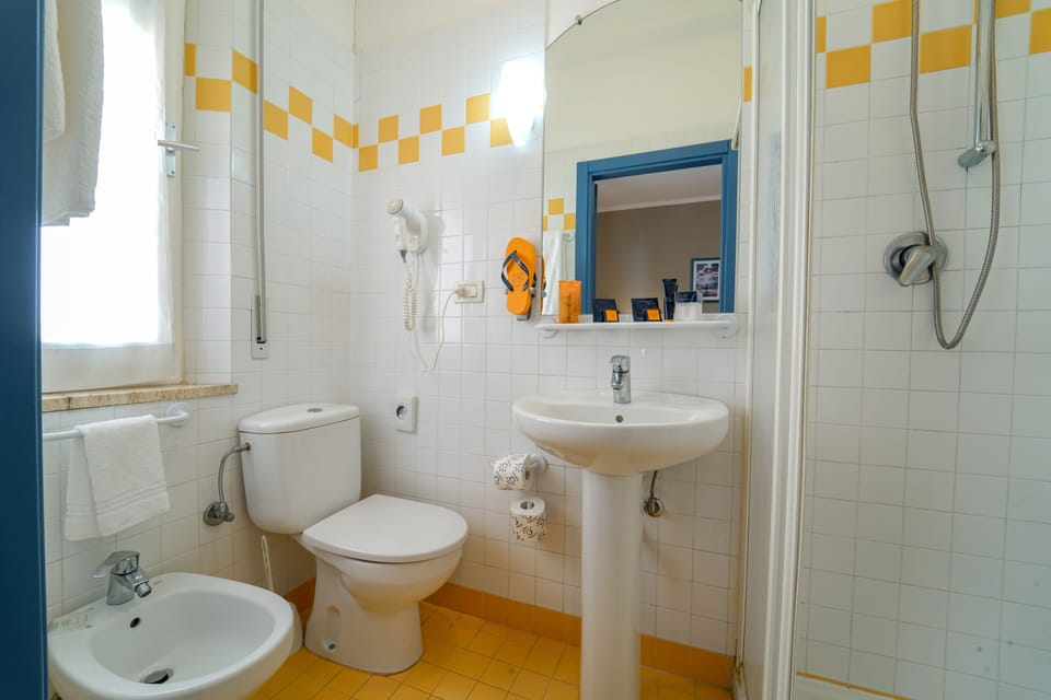 Double Room | Bathroom | Shower, free toiletries, hair dryer, bidet