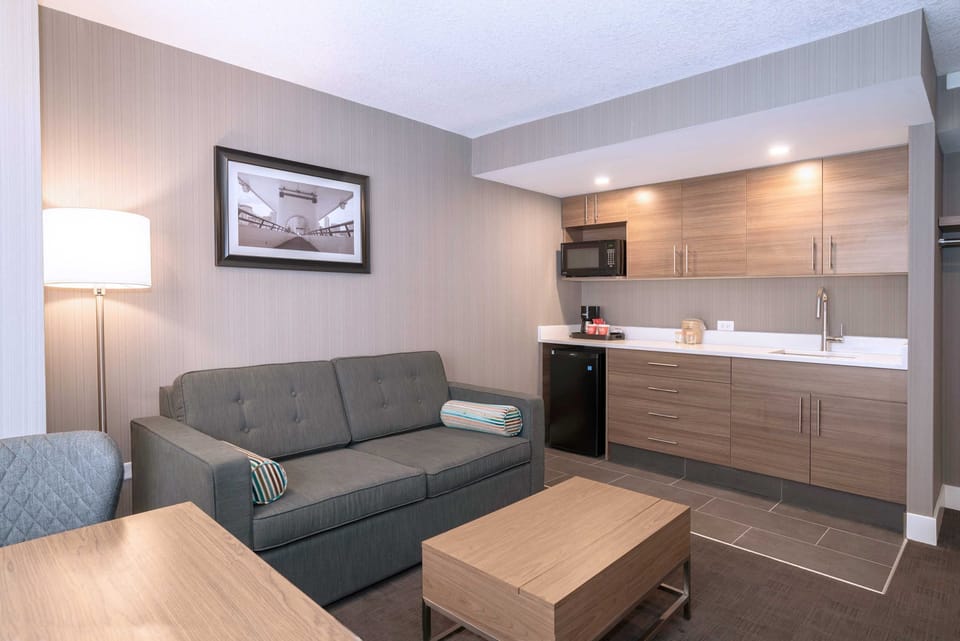 Standard Suite, 1 King Bed with Sofa bed, Kitchenette | Living area | 42-inch flat-screen TV with cable channels, TV, pay movies