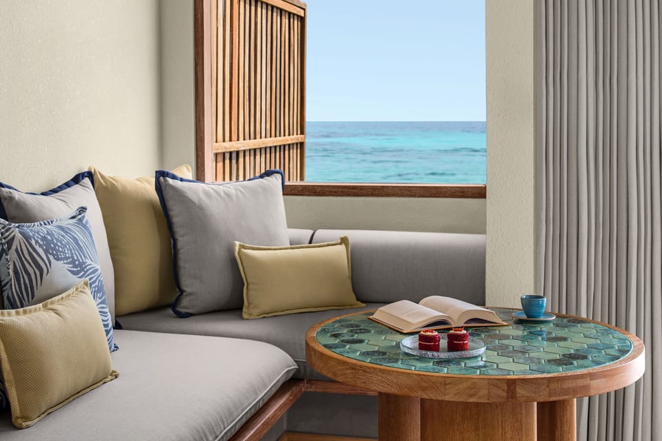 Over Water Villa | Living area | 32-inch LCD TV with cable channels, TV, table tennis