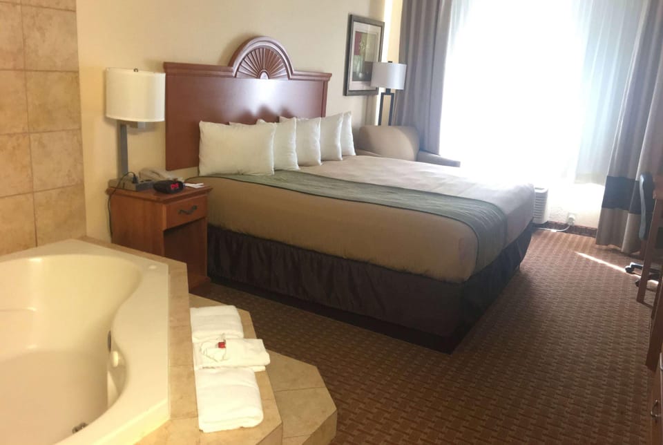 Deluxe Room, 1 King Bed, Non Smoking | Premium bedding, desk, laptop workspace, blackout drapes