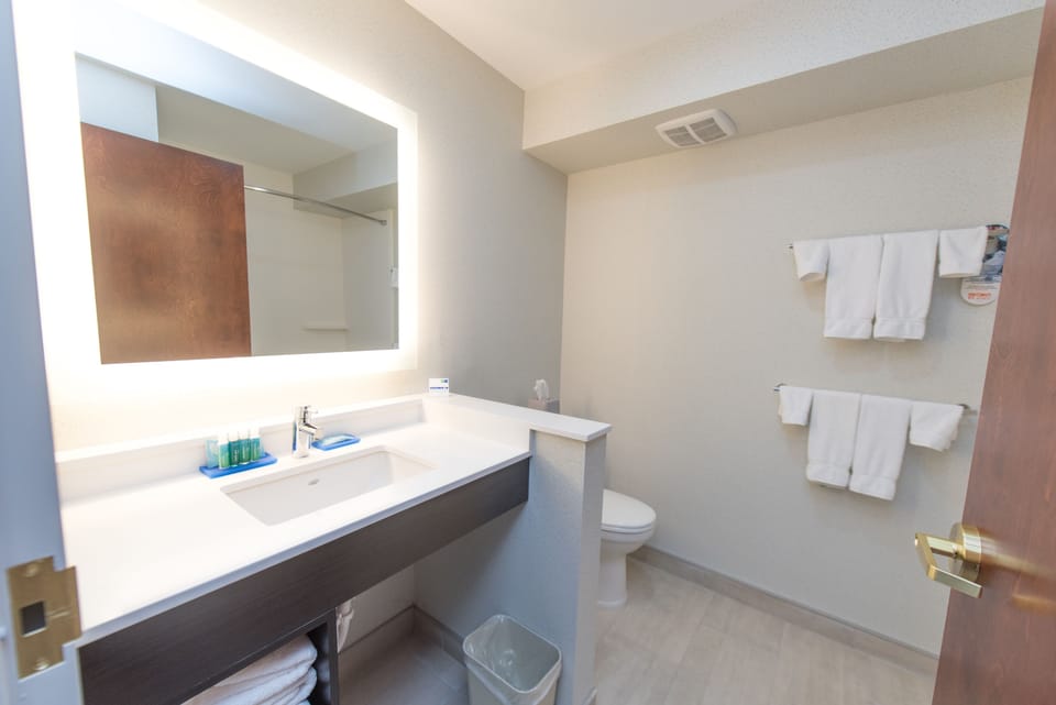 Free toiletries, hair dryer, towels, soap