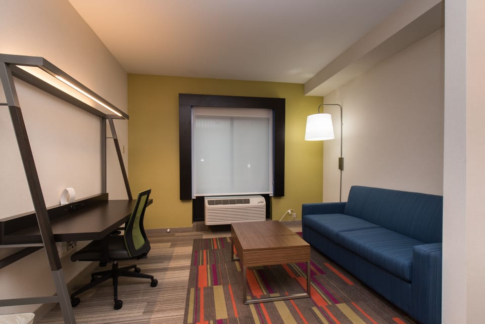 In-room safe, desk, laptop workspace, blackout drapes