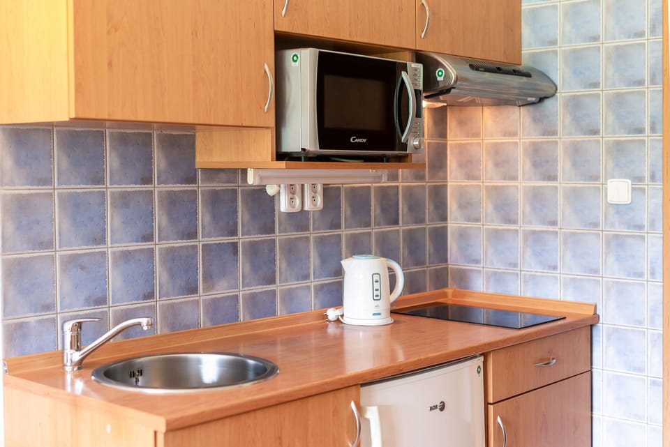 Double Room, Balcony | Private kitchenette | Fridge, microwave, stovetop, electric kettle