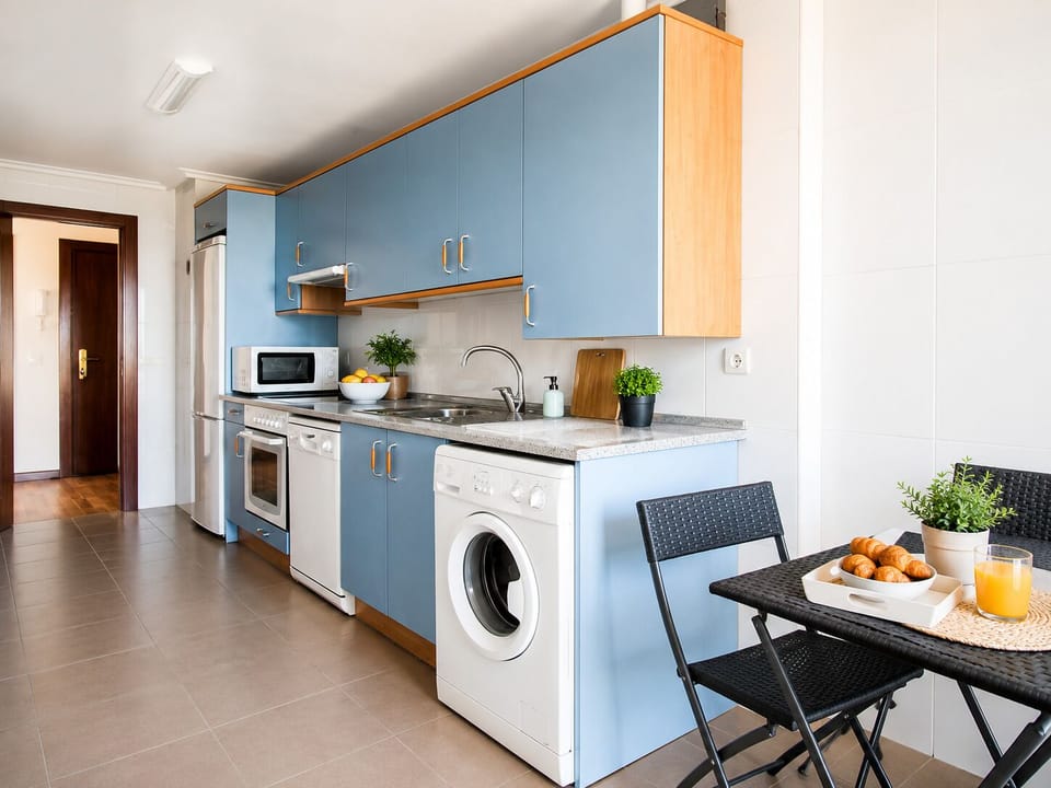 Family Apartment, 2 Bedrooms, Pool Access, Golf View | Private kitchen | Espresso maker, full-size fridge, microwave, stovetop