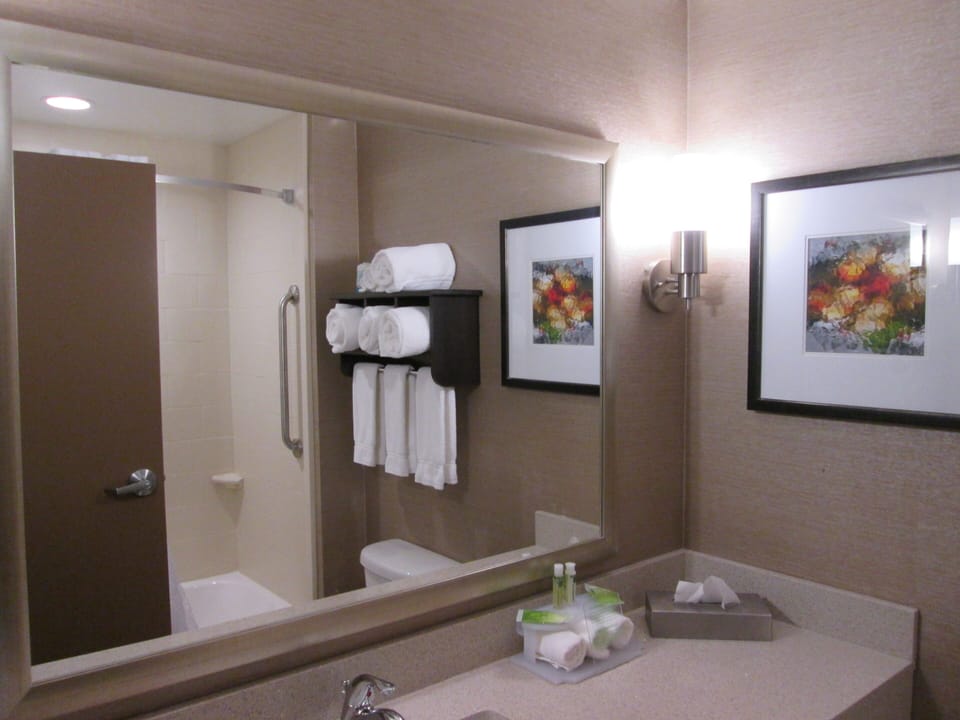 Free toiletries, hair dryer, towels