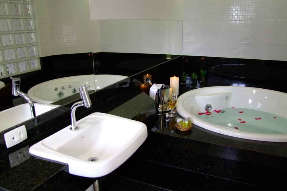 Shower, slippers, towels