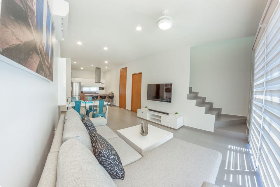 Chic Two Bedroom Penthouse | Living area | Flat-screen TV