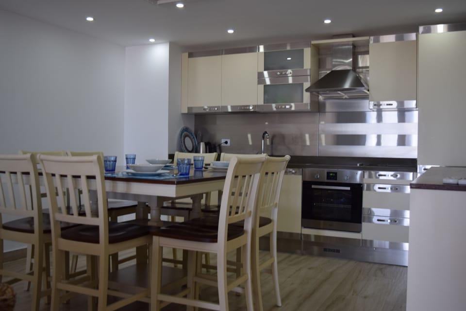 Chalet, Kitchen, Sea View | Private kitchen | Full-size fridge, oven, electric kettle, highchair