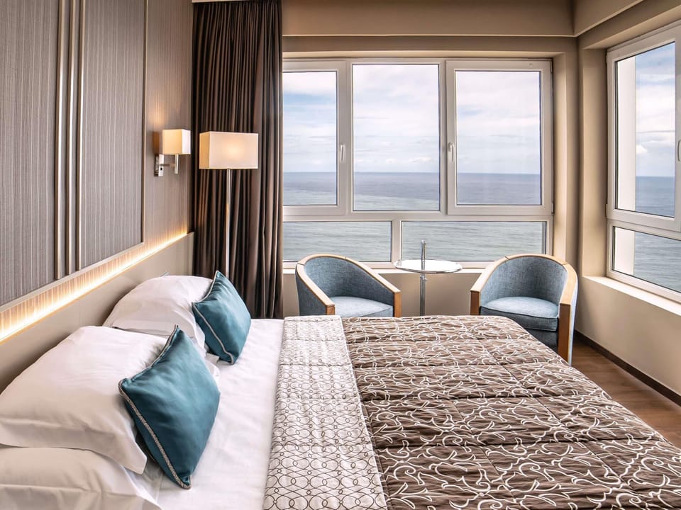Standard Room, 2 Twin Beds, Sea View | Minibar, in-room safe, desk, blackout drapes