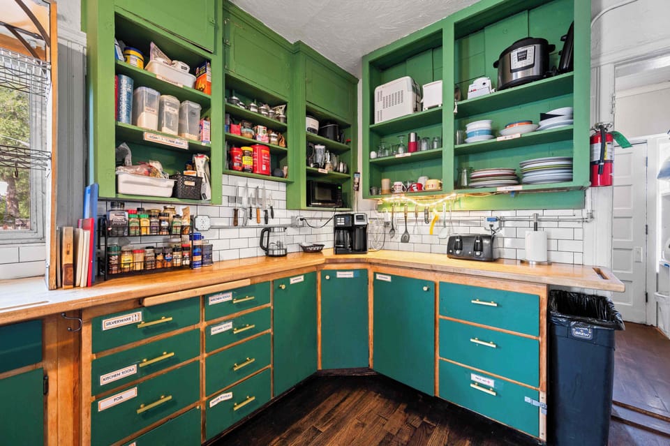 Shared fridge, microwave