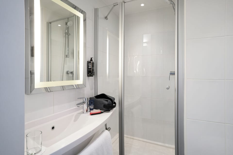 Family Double Room, 1 Double Bed with Sofa bed (Premium) | Bathroom | Shower, eco-friendly toiletries, hair dryer, towels