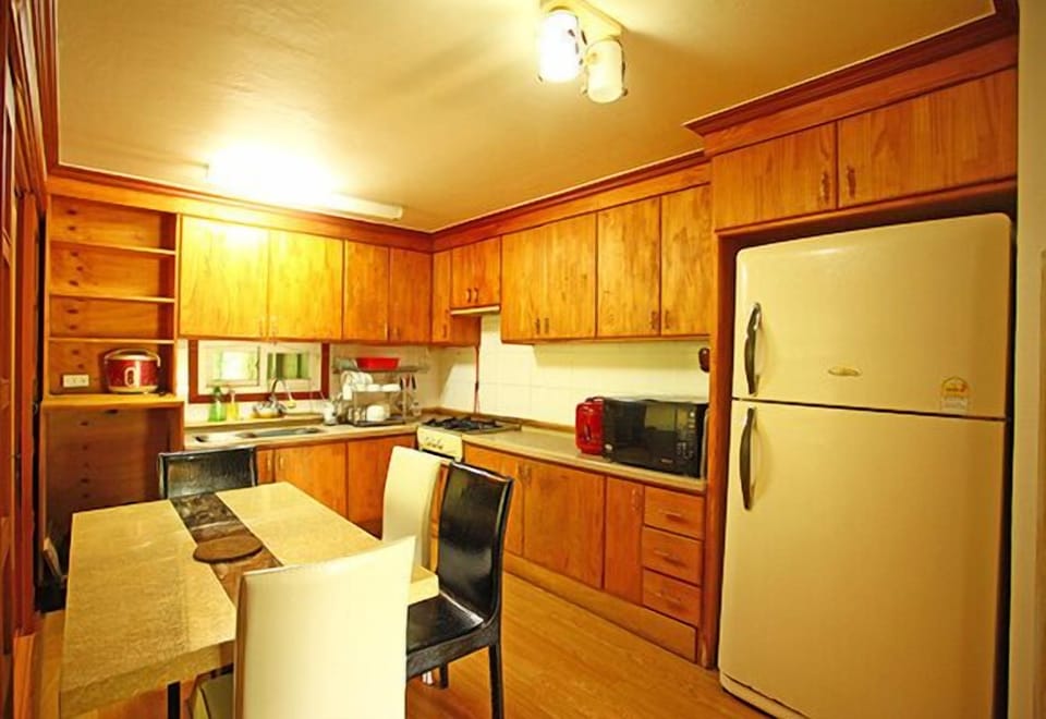 Fridge, stovetop, electric kettle