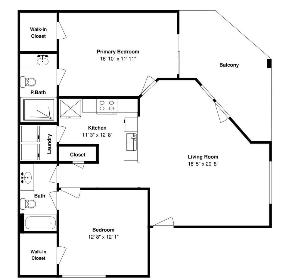 Condo, 2 Bedrooms | Floor plan