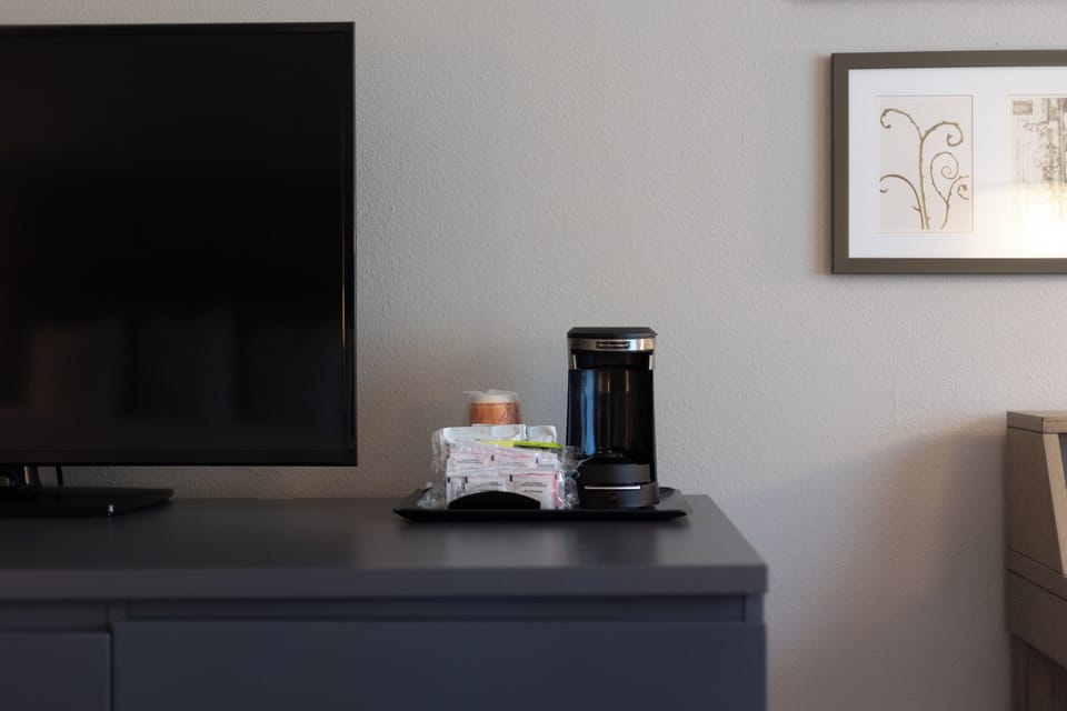 In-room safe, desk, laptop workspace, blackout drapes