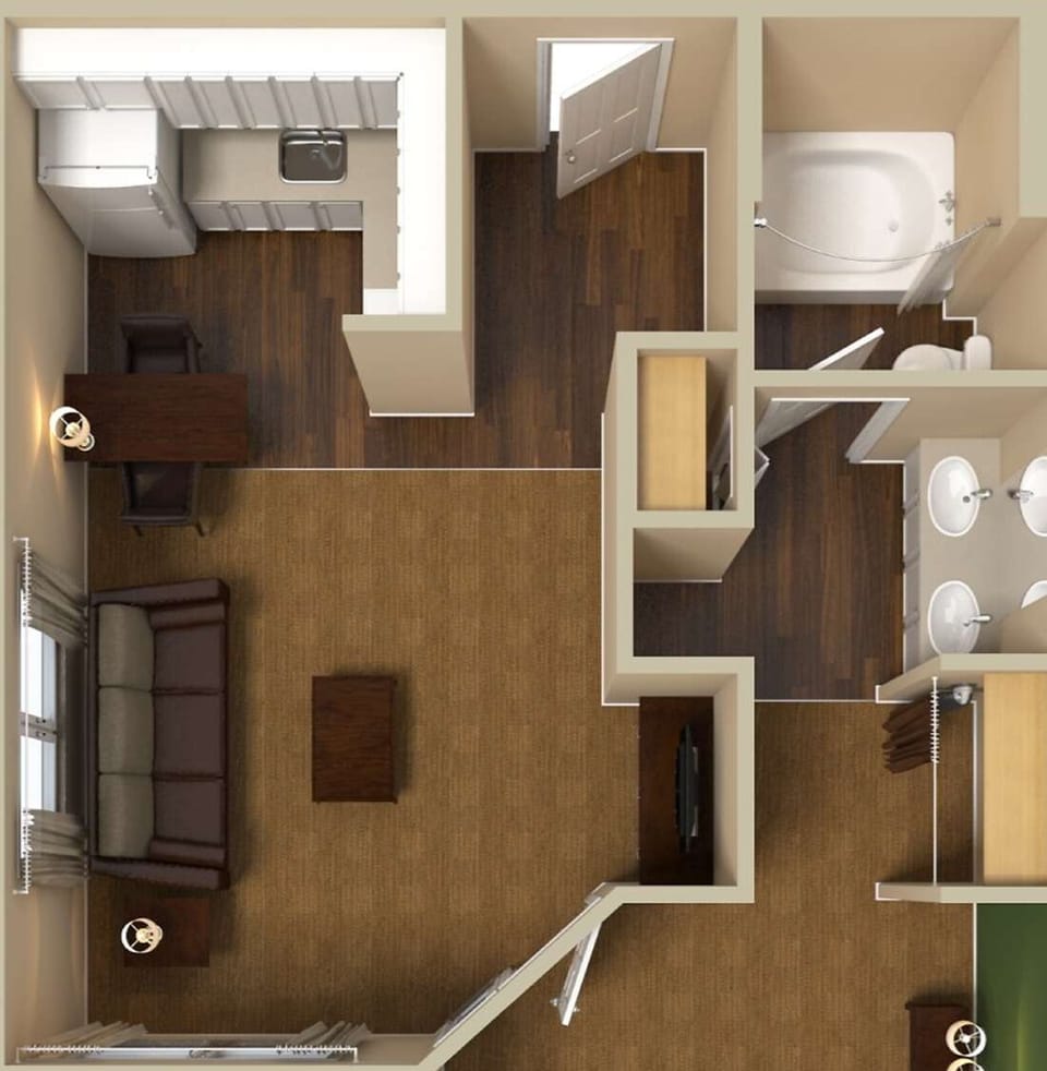 Pillowtop beds, in-room safe, desk, blackout drapes